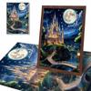 DIY Diamond Painting The Castle on The Mountain Cross Stitch Kit Mosaic Art Diamond Painting Full Circle Diamond Home Decoration