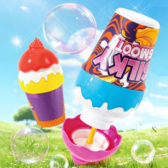 1/4 Stück Glitzer-Eiscreme-Quetschspielzeug Transparent Cartoon-Eisstiel Stressabbau Sensorisches Spielzeug Angstlindernd Langsam aufsteigende Zuckerbällchen Handspielzeug