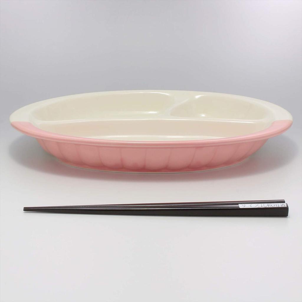 Banko Ware Lunch Divided One Panda x Microwave and Dishwasher Made in Product 17496 Children's Tableware, Ceramic, Oven-Safe Plate, Plate, Plate,