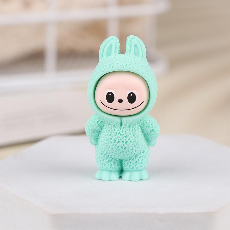 

1шт Милі Однотонні Лабубу Смола Плоска Спинка Кабошони Для Виготовлення Ювелірних Виробів Своїми Руками Мультяшні Вироби Ручної Роботи Аксесуари озеро синього кольору