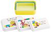 Skater Bento Fluffy Serving Lunch Sealable Storage Set of Curious George Block Box, Box, Container, Container, 3, Microwaveable, Design, SLUS3-A