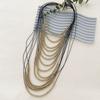Übertriebene Perlen-Wasserfallkette Boho Mehrlagige Imitationsperlenkette Hochzeitsschmuck