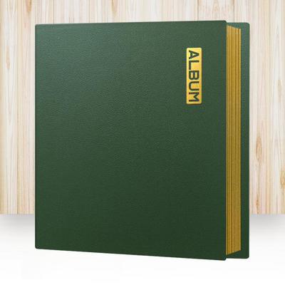 A4-Fotoalbum aus Leder: Corporate Design Logo der Geschäftseinheit, selbstklebend, laminiert, handgemachtes Souvenir