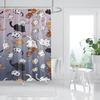 Cat Printed Shower Curtain Color Cartoon Lovely Animal Bear Polyester Fabric Hanging Curtains Bathroom Bathtub Decor with Hooks