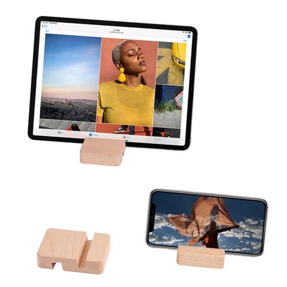 Holder Double Slot Wooden Phone Holder Slot Wood Bracket Mobile Phone Holder Desk Tablet Stand