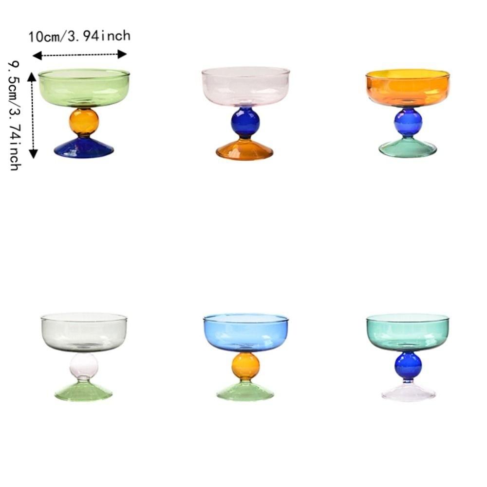 Hohe Füße Glas Eisbecher 270 ML Dessertschale Exquisite Obstsalatschale Café