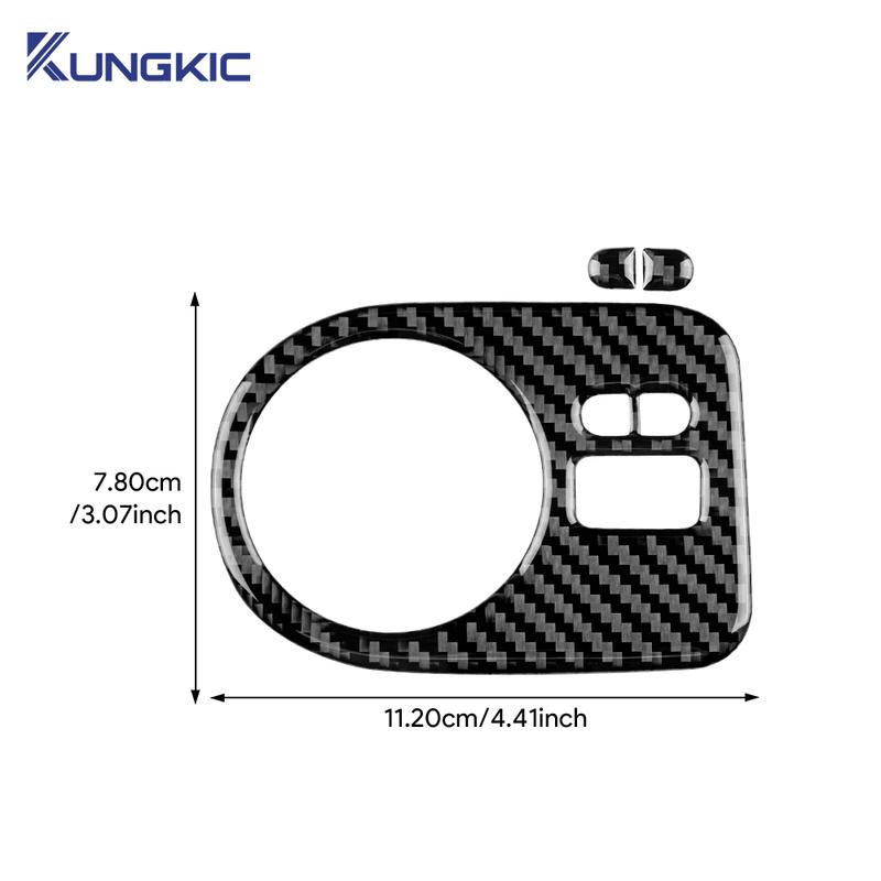 For Seat Ibiza 6j 2009 2010 2011 2012 2013 2014 Real Soft Carbon Fiber Sticker LHD RHD Car Headlight Switch Frame Interior Trim