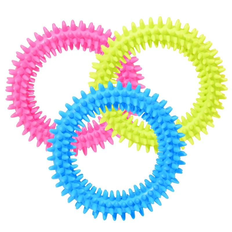 

Интерактивная игрушка для питомца Игрушки для собак Тренировка Летающие диски Кольцо для питомца Кольцо с шипами Укус-Жевательная Молярная Чистка Зубов Товары для питомцев