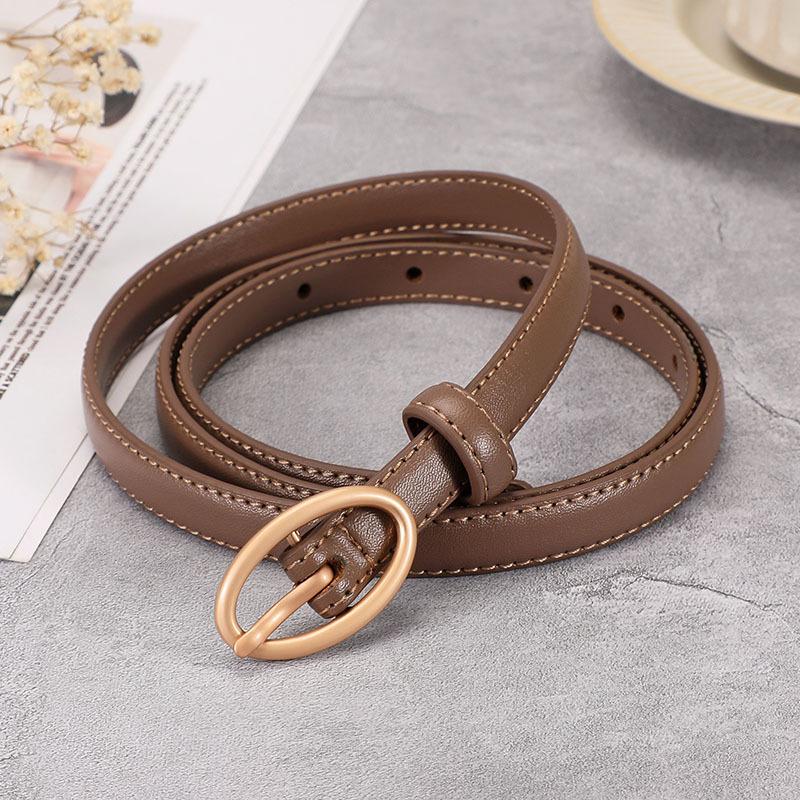 

Маленький пояс женский золотой овальный пряжка винтажный костюм платье ремень женский 110cm кофейный