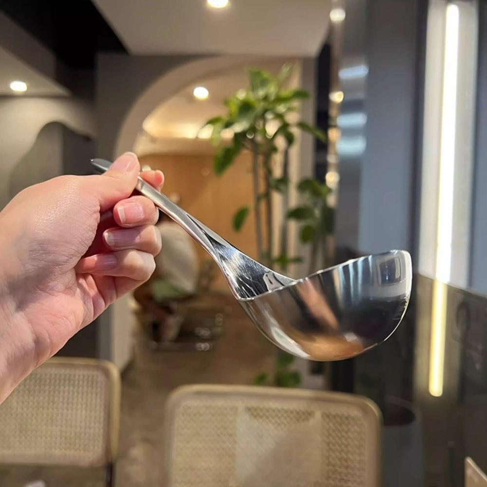Long Handle Hot Pot Scoops Stainless Steel Rice Spoon Cooking Utensils Kitchen Spoon Kitchen Use