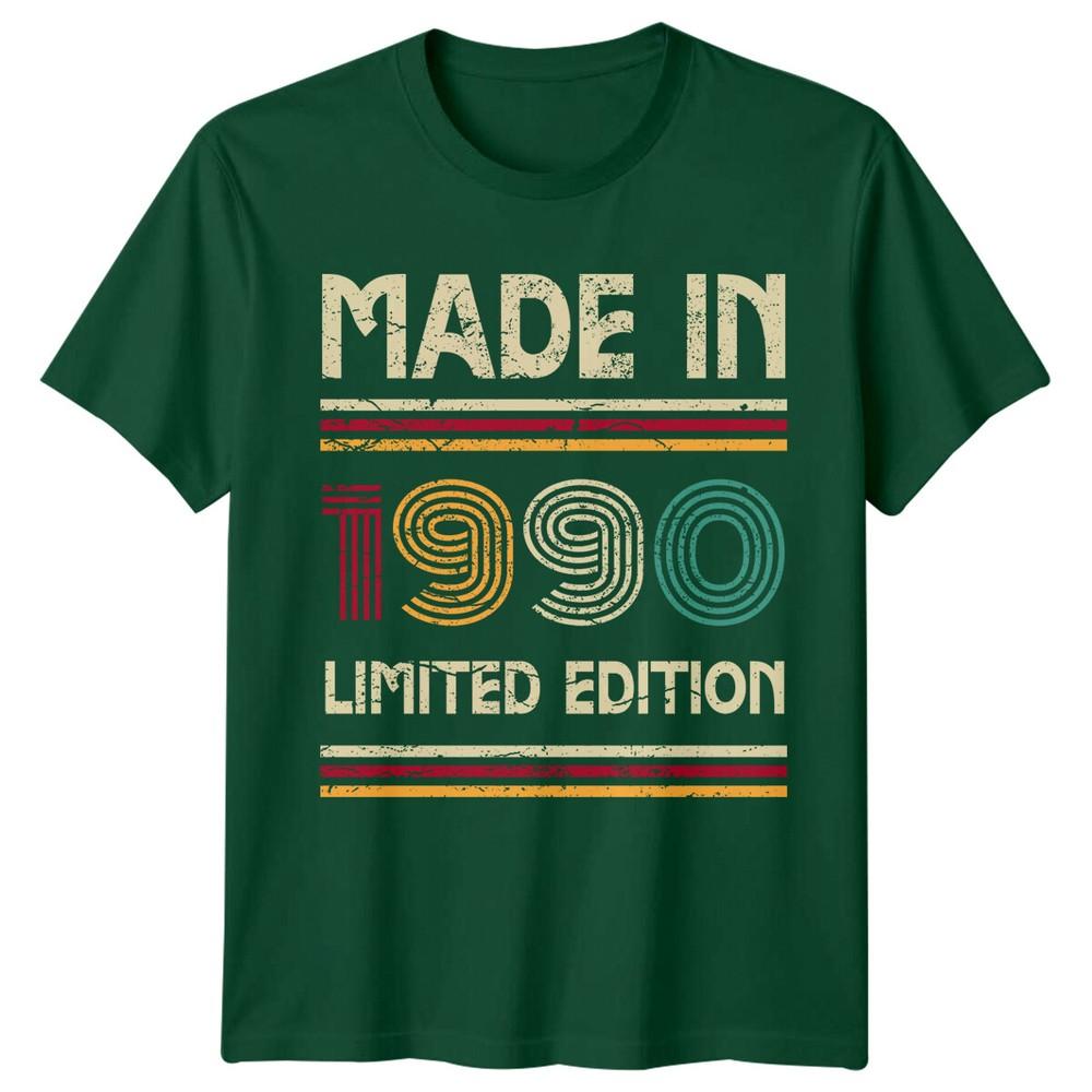 Made In 1990 Unisexs T Shirt 36th Birthday Gift Vintage Limited Edition S