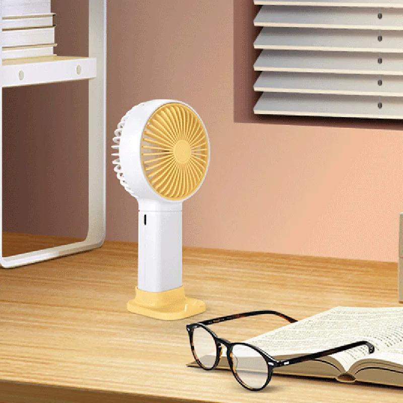 2024 New Model Handheld Mini Fan USB Charging Phone Holder Strong Wind Power Gift Fan Can Be Printed with Logo