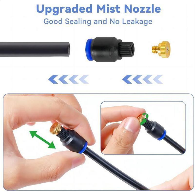 Upgraded Vertical Spray Cooling System Portable Micro-Spray Cooling Garden Patio Sprayer Vertical Spray Hose Cool Accessories