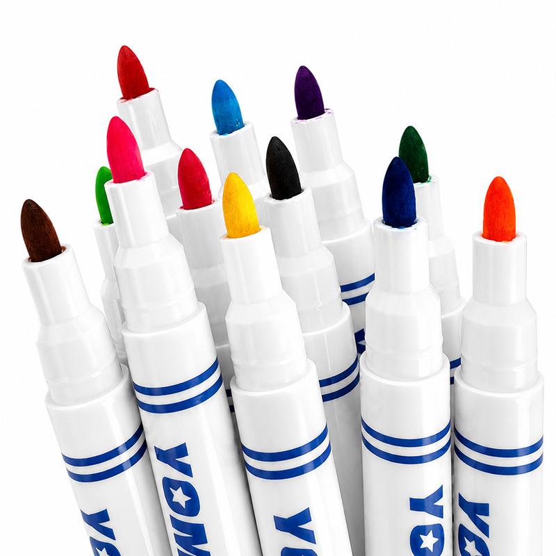 12-Color Fabric Painting Textile Pens for DIY Cotton T-Shirts and Canvas