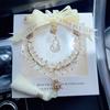 Fulu Gourd Shaped Artificial Crystal Car Pendant Rearview Mirror Hanging Tassel Decor For Women