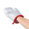 2pcs/set Christmas Baking Santa Claus Microwave Gloves Oven Mitts Anti-Hot Pad Kitchen Mat