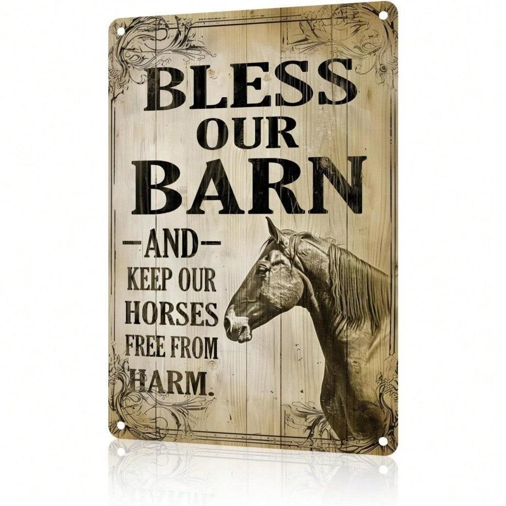 Vintage Farmhouse Metal Tin Sign Rustic Wall Art Decor 8x12 Inches Bar Backyard Home