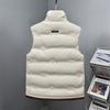 Men's Stand Collar Vest Solid Color Sleeveless Jacket Autumn Winter Casual Waistcoat Bodywarmer Plus Size Outdoor Wear