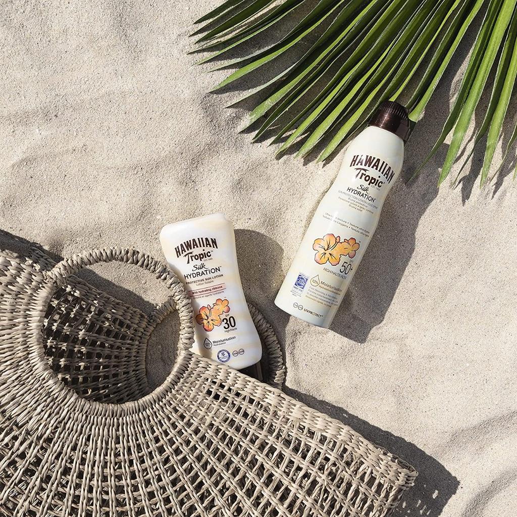 Hawaiian Tropic Satin Protection Leaves Skin Soft & Radiant SPF50 Balsam przeciwsłoneczny 180ml