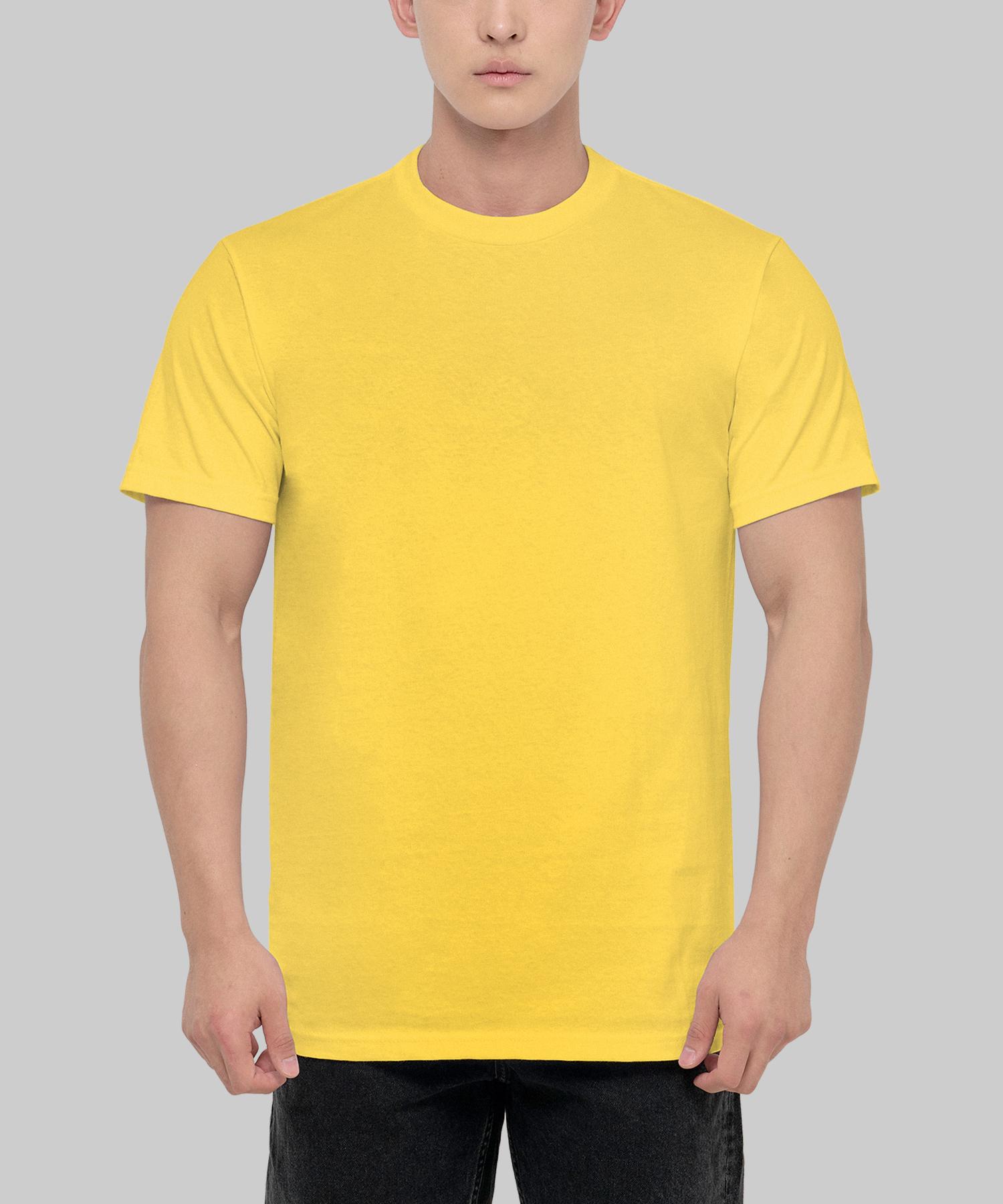 Shakawear 6.0Oz Active Plain Basic Short Sleeve T-Shirt_Yellow 2Xl