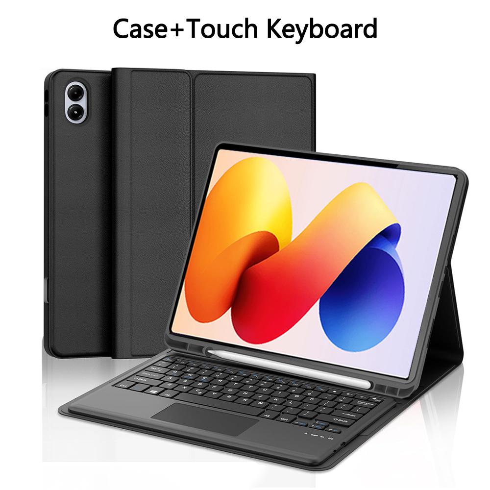 Custodia con Tastiera per Redmi Pad 2 Pro 12.1 Pollici,Custodia per Tablet Redmi Pad 2 Pro 12.1 Pollici con Tastiera Bluetooth Staccabile