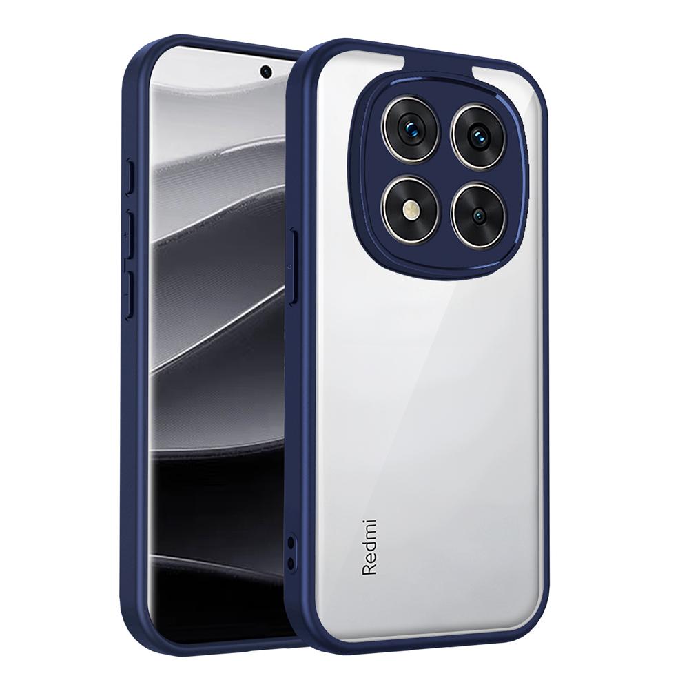 KEYSION Transparent Phone Case for Xiaomi POCO M8 Pro 5G Soft Silicone+PC Clear Shockproof Phone Back Cover for POCO M8 5G