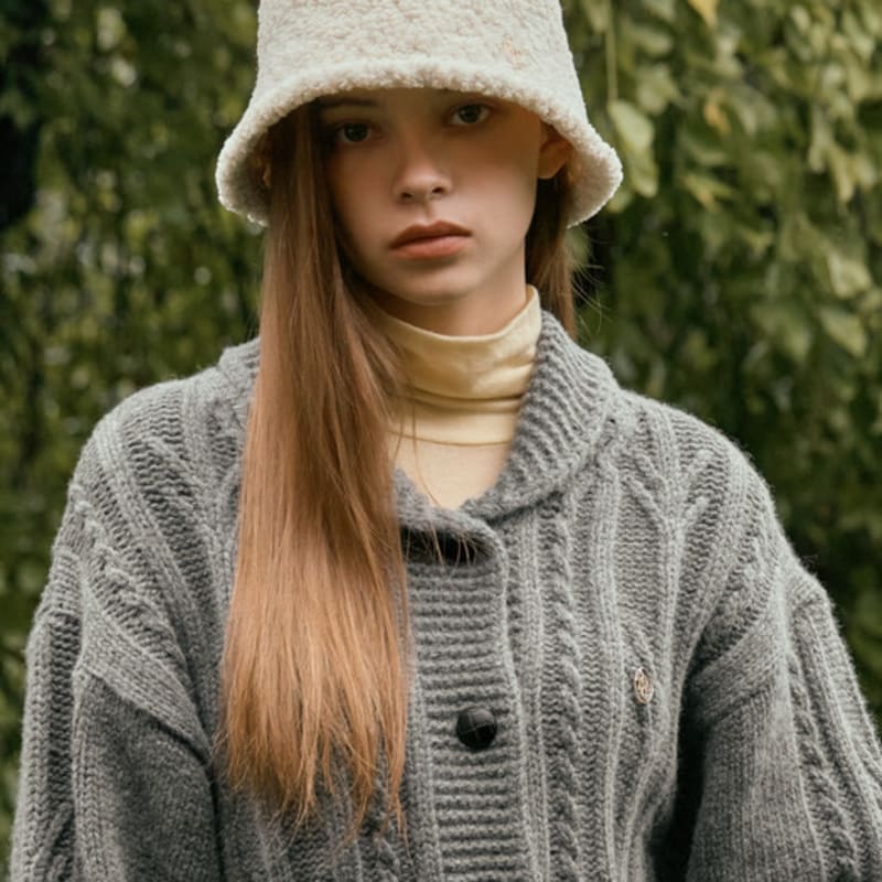ANOETIC ANC CURLY BUCKET HAT_IVORY