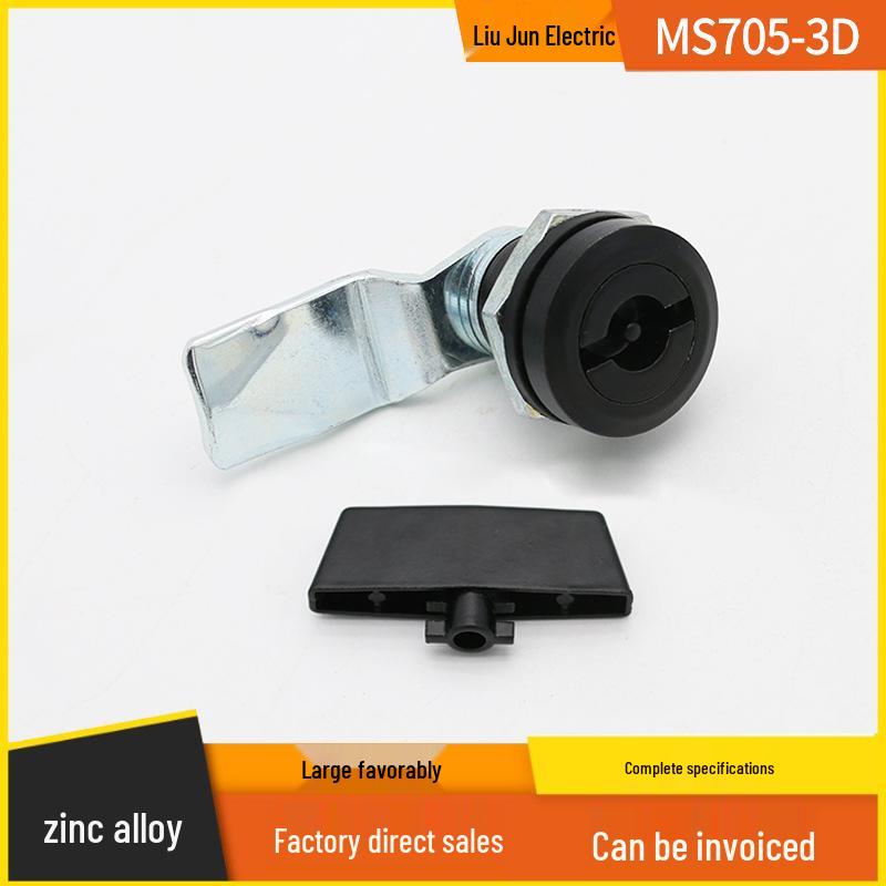 Black Zinc Alloy Rotary Cam Lock with Key for Cabinet Doors