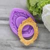 Mirror Frame Silicone Mold Fondant Sugarcraft Cake Decorating Tools Chocolate Candy Mold-Small