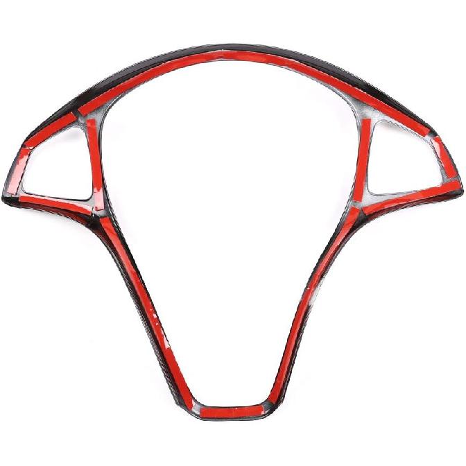 ABS Car Steering Wheel Decoration Frame Trim 1pc For Mercedes Benz C E GLC CLA GLA Class W205 W213 X253 C117 X156 2015-2018 (Black)