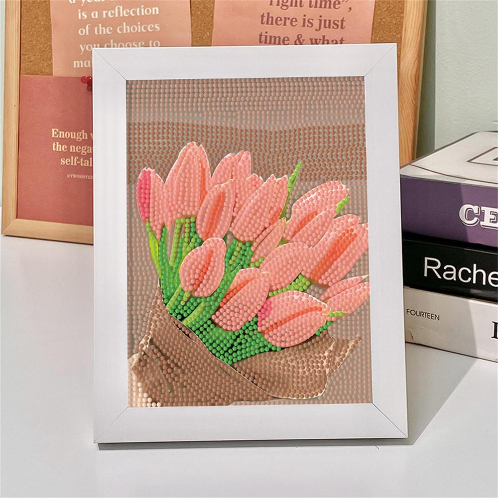 DIY Tulip Flower Diamond Painting Without Frame Decoration Diamond Flowers Sunflower Children Diamond Embroidery Gift