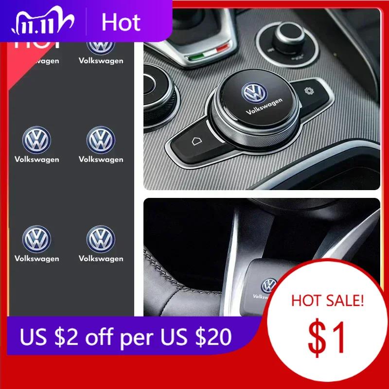 New 1/2/5/10PCS Car Badges Auto Interior Decor Logo Stickers For Volkswagen VW Jetta Polo T4 T5 T6 Sharan Touareg Gol T-Cro