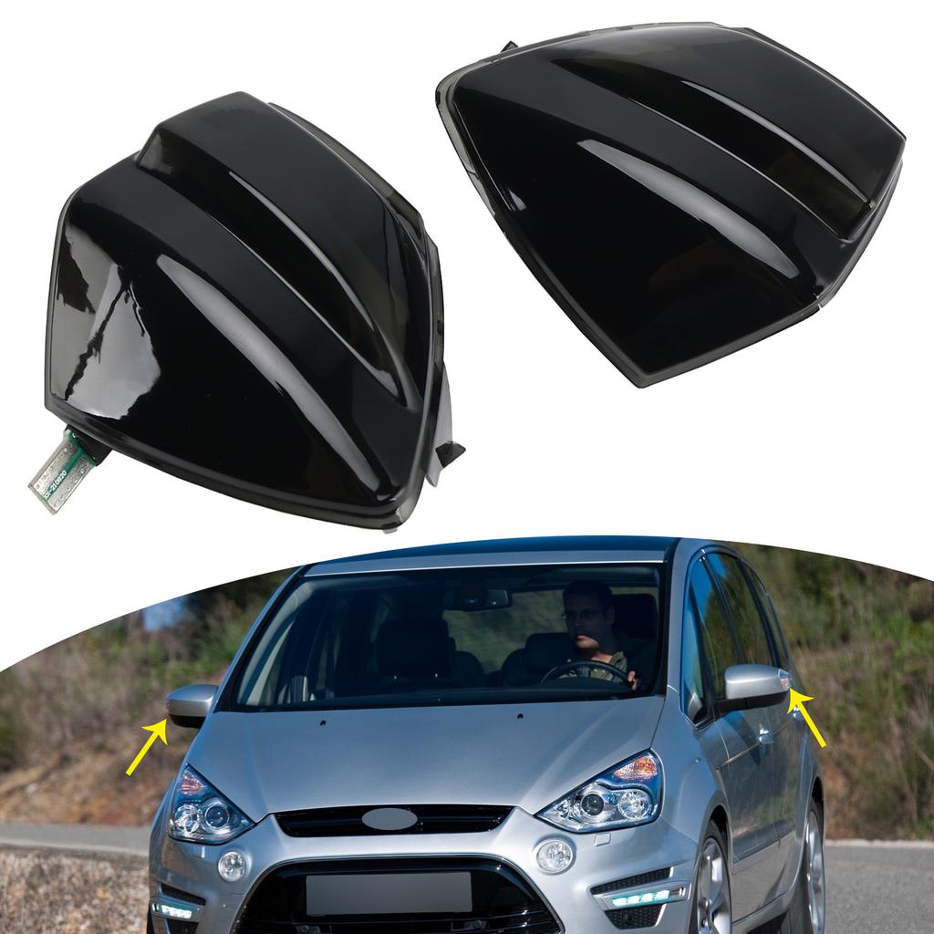 2Pcs Dynamic Turn Signal Light Side Mirror Lamp For Ford S-Max C-MAX Kuga C394 08-12