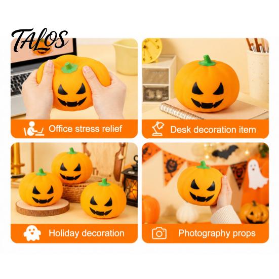 Stress Relief Gadget Halloween Cartoon Pumpkin Ball, Squeeze Toy for Relieve Hand Exercise Ball Anxiety, Creepy Sensory Fidget Toy, Party Favors