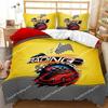 Race Car Duvet Cover Set King Queen Twin Size Red Flame Comforter Cover 3D Sport Car Theme for Boys Girl Polyester Bedding Set