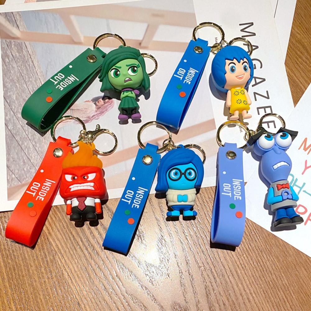 Charming 2024 Inside Out Keychain Silicone Material Key Ring For Men And Women
