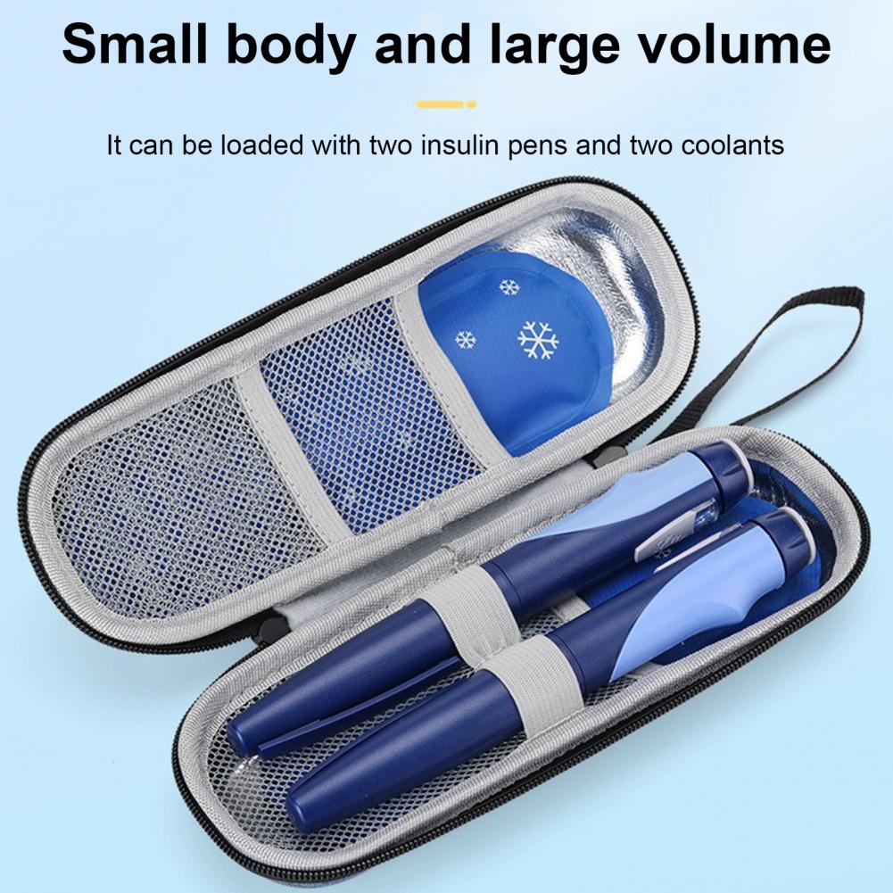 

Insulin Cooler Travel Case Insulated Diabetic Medication Storage Bag Portable Organizer For Insulin Pen & Supplies синий
