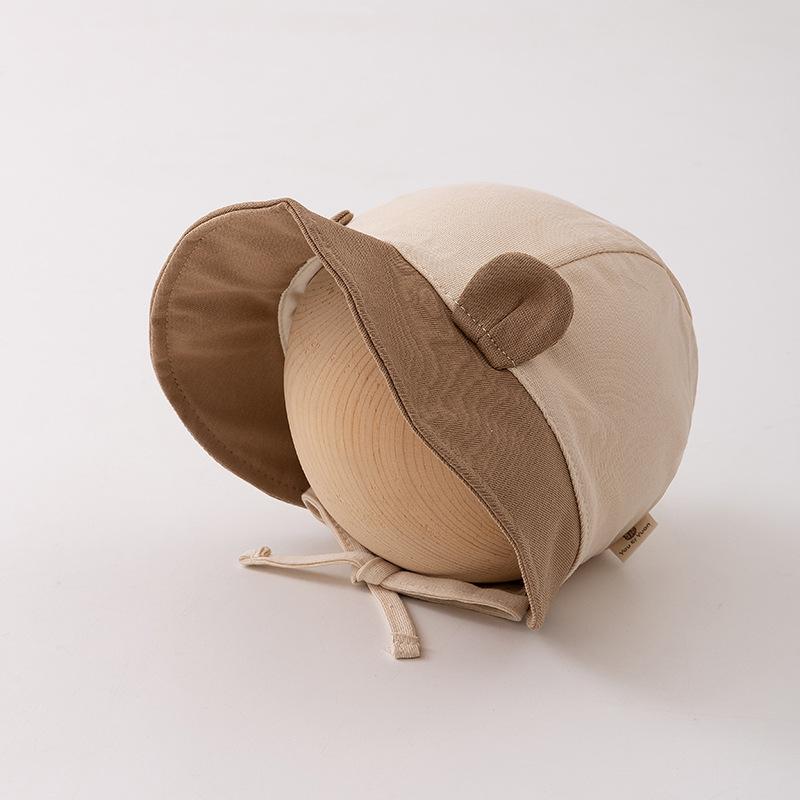 Cute Cartoon Baby Hat Spring and Autumn Thin Sun Protection Door Tire Hat Men and Women Baby Brim Bag Head Court Hat
