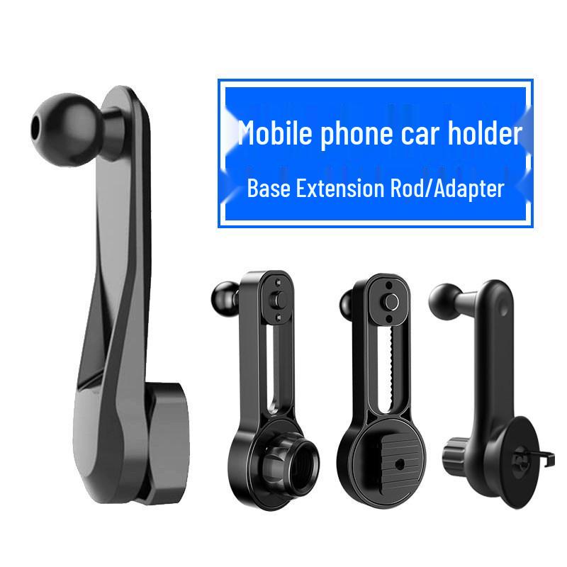360° Rotating Adjustable Phone Mount for Car Air Vents Flat Extension Rod [Ball Hole Installation]