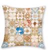1/4pcs Vintage Moroccan Tile Print Throw Pillow Covers Soft Decorative Cushion Cases for Sofa Bedroom Living Room Cushion Cover