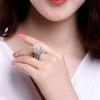 Huitan Noble Swanking Imitation Pearl Women Rings Attractive Elegant Lady Finger Accessories Fashion Engagement Wedding Zircon