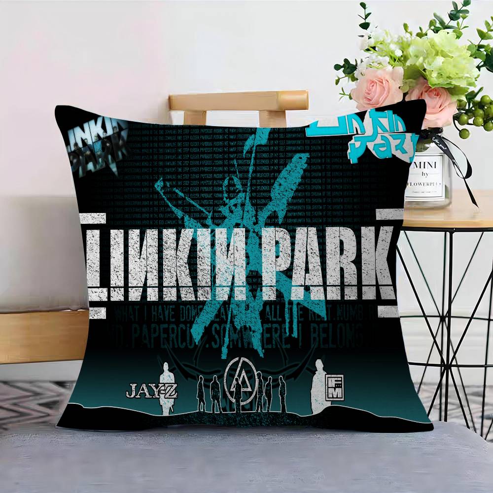Rock Band L-Linkin Cool P-Park 45*45Cm Κάλυμμα Μαξιλαριού Κάλυμμα Μαξιλαριού Διακοσμητικό Μαξιλαροθήκη Οικιακή Μαξιλαροθήκη Για Μαξιλάρι Καναπέ