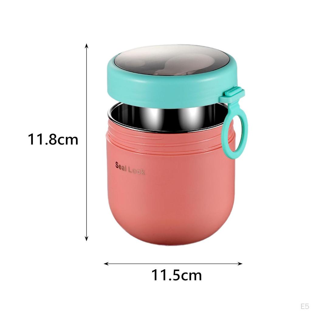 Soup Container Food Airtight Insulated 800ml with Spoon Lunch Pot Yogurt Cup
