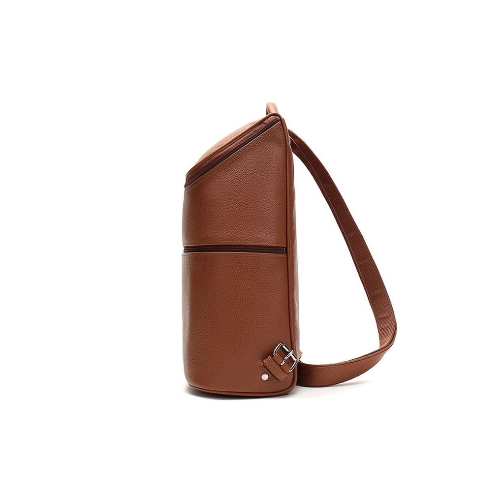 Longchamp Le Pliage Zipper Closure Leather Backpack Men Backpack Caramel 1617021F72
