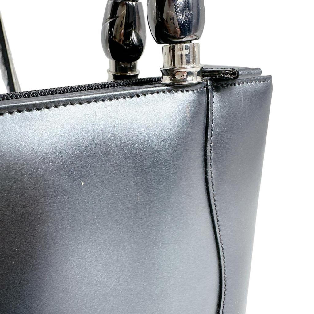 YUKIKO HANAI Plain Going Out Handbag Black Women Used