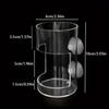 1pc Transparent Round Aquarium Feeder Bowl Aquarium Acrylic Fish Feeder Wall-Mounted Fish Feeding Tube Gardening Accessories