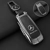 Zinc Alloy Leather Car Remote Key Case Cover For Mercedes Benz A C E S G Class GLC CLE CLA GLB GLS W177 W205 W213 W222 X167 AMG