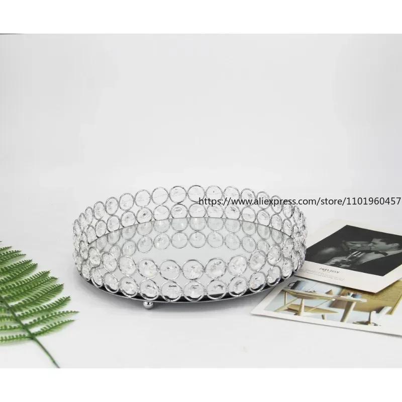 Retro Style Serving Tray Decorative Makeup Mirror Jewelry Organizers Perfume