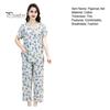Women's Cotton Pajamas Set Short Sleeve Top Long Pants Casual Two-Piece Sleepwear Set Summer Plus Size Thin Loungewear for Elderly Mom