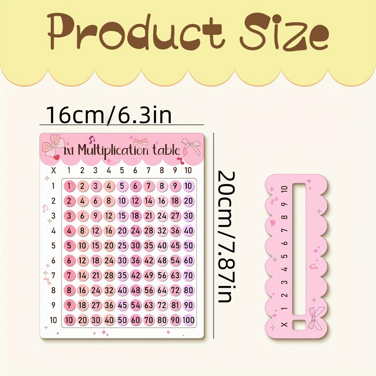 

1Pcs Pink Multiplication Table Wooden Boards Suitable for Math Classes and Back-to-School Gifts, Ideal for Family Gatherings